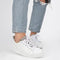 PS Poelman Esquimo - Dames Quilted Leren Tennis Sneakers met Leopard Print - Wit