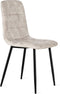 Refurna - Velvet Eetkamerstoel Yerevan - Taupe - Set van 2