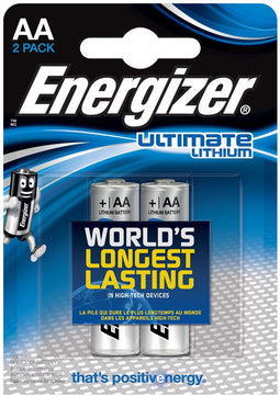 Energizer L91 - AA batterij - Lithium technologie - 1,5V (2 stuks)