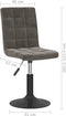 vidaXL - Eetkamerstoelen - draaibaar - 2 - st - fluweel - donkergrijs