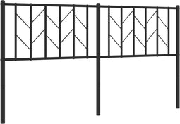vidaXL - Hoofdbord - 160 - cm - metaal - zwart