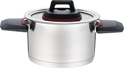 Casserolepan met deksel Feel Maestro MR-3530-24 Rood Zwart Staal Roestvrij staal Plastic Ø 24 cm 5,5 L