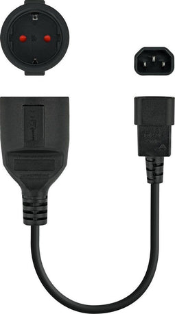 C14 to Schuko Power Cord NANOCABLE 10.22.0901 (25 cm)