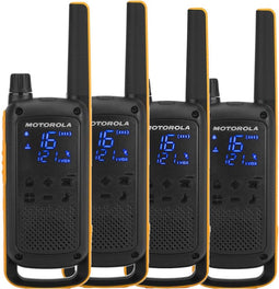 Motorola Talkabout T82 Extreme - Walkie-Talkie - Bereik 10 km - Zwart Geel (4 stuks)
