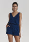 SHIWI Fiji - Dames Jumpsuit - V-hals met taillekoord - Blauw