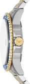 Emporio Armani AR11682 - Polshorloge - 42mm - Blauwe wijzerplaat - Tweekleurige roestvrijstalen armband