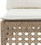 vidaXL - Tuinbank - 3-zits - met - kussens - poly - rattan - beige