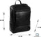 Chesterfield Rich Leren Laptop Rugtas - 15,6 inch - Zwart