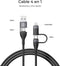 SUBBLIM SUBCAB-4IN101 USB-kabel USB 2.0 1 m USB C Zwart