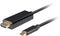 Lanberg CA-CMHD-10CU-0005-BK - USB type-C naar HDMI Kabel - 50cm - Zwart
