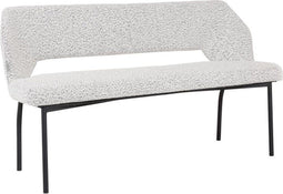 MUST Living Bench Bloom 150,86x150x57 cm, bouclé light grey