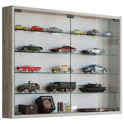 Vitrinekast wandvitrine Mandosa L Grijs beton Look