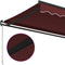 vidaXL - Luifel - handmatig - uittrekbaar - 450x350 - cm - bordeauxrood