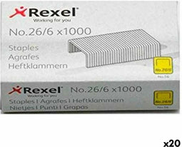 Nietjes Rexel 1000 Onderdelen 26/6 (20 Stuks)