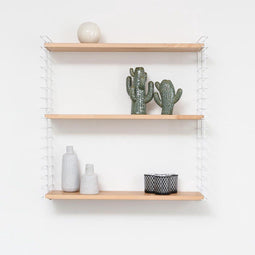 Tomado - Wandrek - Hout & Wit - Boekenrek - 70x21x68cm - Uitbreidbaar