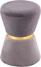 SVJ Kruk Rond - 32 x 32 x 42 cm - Polyester - Lichtgrijs