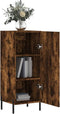 vidaXL - Dressoir - 34,5x34x90 - cm - bewerkt - hout - gerookt - eiken