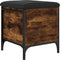 vidaXL - Opbergbankje - 42x42x45 - cm - bewerkt - hout - gerookt - eikenkleurig