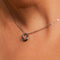 Laura Ferini Dames Ketting Cerchio - Halsketting - 18K Wit Verguld - Zilver - 40,9 cm