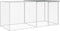 vidaXL - Kippenhok - met - dak - 203x98x90 - cm - gegalvaniseerd - staal - lichtgrijs