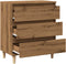 vidaXL - Dressoir - 60x35x70 - cm - bewerkt - hout - artisanaal - eikenkleur