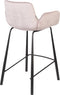 Zuiver Brit Counter Barkruk - Roze - Velvet - Set van 2
