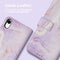 iMoshion Hoesje Geschikt voor iPhone Xr Hoesje Met Pasjeshouder - iMoshion Design Bookcase smartphone - Paars / Purple Marble