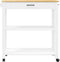 vidaXL - Keukentrolley - MONZA - 84x40x90 - cm - massief - grenenhout