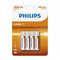 Philips R03 - Alkaline AAA-Batterijen - 118% meer vermogen - 10 jaar stroombehoud (4 stuks)