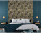 DUTCH WALLCOVERINGS Behang Palm Trees goudkleurig en zwart