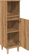 vidaXL - Badkamerkast - 30x30x100 - cm - bewerkt - hout - artisanaal - eikenkleurig