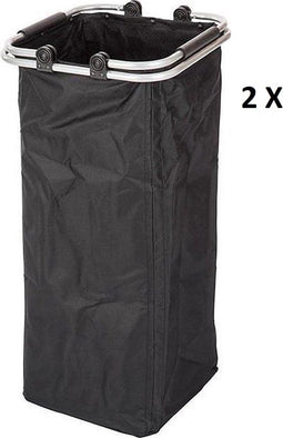 2x Casibel – Wasmanden – Slim – 70 liter – Linnenmand - Zwart