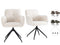 2x Criks Design Draaibare Eetkamerstoel Charly - 60 x 62 x 84 cm - Beige