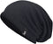 2x Gebreide katoenen slouch beanie herenmuts met doodshoofdmuts voor de winter en de zomer