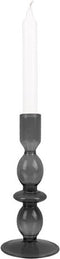 2x Present Time Candle Holder Glass Art Bubbles Medium Black