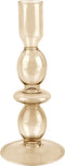 2x Present Time Candle Holder Glass Art Bubbles Medium Sand brown