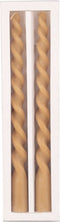 2x Present Time Dinner candle set van 2 Twirl Sand Brown
