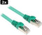 2x Sharkoon 0.25m Cat.6 S/FTP netwerkkabel 0,25 m Cat6 S/FTP (S-STP) Groen