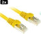 2x Sharkoon 4044951014750 - Netwerkkabel - RJ45 - 25 cm - Geel