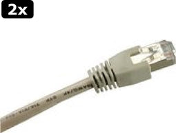 2x Sharkoon 4044951014934 - Cat 6 STP-kabel - RJ45 - 3 m - Grijs