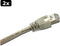 2x Sharkoon 4044951015054 - Cat 6 STP-kabel - RJ45 - 1 m - Grijs
