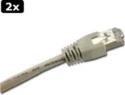 2x Sharkoon CAT.6 Network Cable RJ45 grey 0.5 m