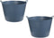 2x stuks flexibele kuip emmer/wasmand rond blauw 43 liter - Opbergmanden Donker Blauw