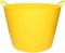 2x stuks flexibele kuip emmer/wasmand rond geel 43 liter - Opbergmanden