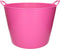 2x stuks flexibele kuip emmer/wasmand rond roze 43 liter - Opbergmanden