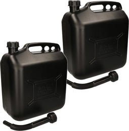 All Ride Jerrycan - 2x stuks - 20 liter - brandstof - met schenktuit - voor water en benzine