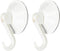 2x stuks Witte zuignap badkamer/keuken ophang haken van kunststof - Draagkracht 2 KG