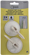 2x stuks Witte zuignap badkamer/keuken ophang haken van kunststof - Draagkracht 2 KG