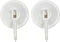 2x stuks Witte zuignap badkamer/keuken ophang haken van kunststof - Draagkracht 2 KG