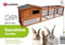 Flamingo Konijnenhok Jumbo Classic - Konijnenhok met ren - Groot ontwerp 230x53x70 cm - Bruin